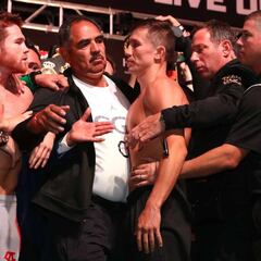 Canelo 'reventó' el pesaje: se fue por Golovkin sin pensarlo
