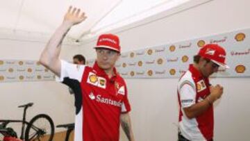 Kimi Raikkonen durante el evento de Ferrari en Australia.