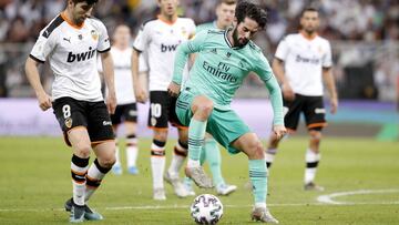 Isco, en la semifinal de la Supercopa de Espa&ntilde;a que enfrent&oacute; a Real Madrid y Valencia.