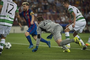 Gran jugada de Messi y Neymar en el 2-0 del argentino. 