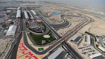 El circuito de Bahrein del  Mundial de F1.