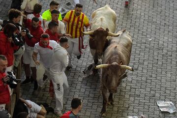 Hoy 8 de julio de 2022 se ha celebrado el segundo día de los encierros de los Sanfermines. Por las calles de Pamplona ha corrido los toros de la ganadería Fuente Ymbro.