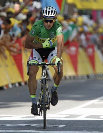 Peter Sagan entró segundo. Decimosexta vez que ocupa esta posición.