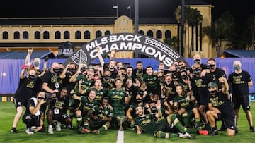 Portland Timbers celebra el título.