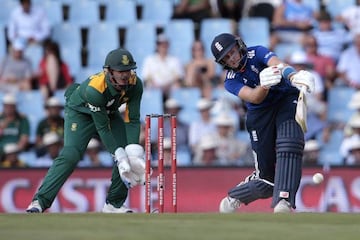 Joe Root looking for the blaster.