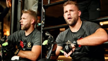 Billy Joe Saunders durante un entrenamiento p&uacute;blico.