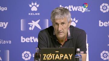 Quique Setién: "Hemos hecho una reflexión profunda y me siento respaldado por Messi"