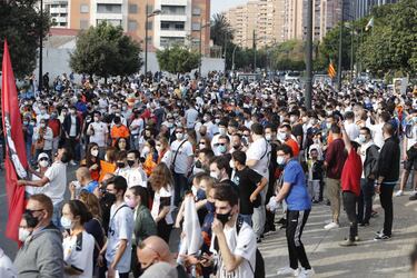 Manifestaci¨®n contra Peter Lim.