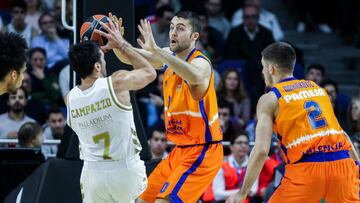 MADRID, SPAIN - DECEMBER 05: Facundo Campazzo, player of Real Madrid from Argentina during Euroligue  basketball match,  played between Real Madrid and Valencia at WiZink Center on December 05, 2019 in Madrid, Spain.
 
 
 05/12/2019 ONLY FOR USE IN SPAIN