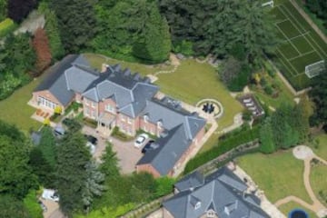 Wayne Rooney es el segundo de la lista con una casa valorada en 17.8 millones de dólares