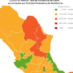 Mapa, muertes y casos de coronavirus en México por estados hoy 11 de noviembre