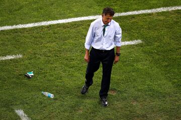 Juan Carlos Osorio durante la derrota de México ante Alemania.