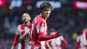 João Félix celebra un gol con el Atlético