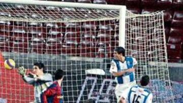 <b>EL EMPATE. </b>Arnau marcó el gol del empate ante un sorprendido Oier. Era el último minuto.