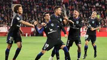 Morata celebra su gol al Girona.