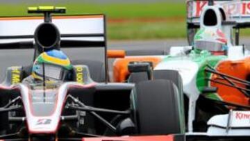<b>A POR EL HISPANIA. </b>Liuzzi (el segundo en la imagen) ha perdido el Force India y quiere el Hispania.