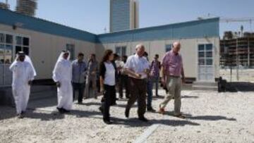 Imágenes de una inspección de las condiciones de los trabajadores en Qatar.