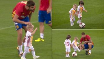 Se te caerá la baba: el show de los hijos de Ramos en el entreno