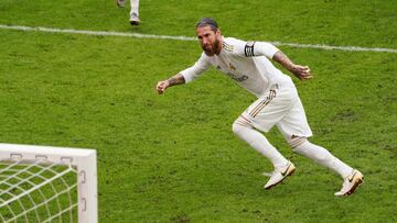 Ramos celebr&oacute; as&iacute; su gol al Athletic.