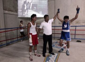 Escuela de boxeo en la comunidad ind¨ªgena de Pacayita en la ciudad de Masaya, Nicaragua.