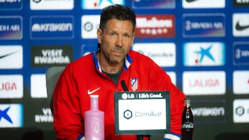 Diego Pablo Simeone atiende a la prensa antes del Atlético - Osasuna.