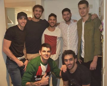 Vildoza, Delía, Laprovittola, Garino, Brussino, Deck y Campazzo pasaron la Nochebuena juntos en Madrid. Siete de los diez argentinos de la Liga Endesa.