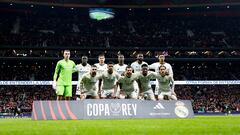 El once inicial del Real Madrid en la eliminatoria de octavos de final de la Copa del Rey contra el Atlético.