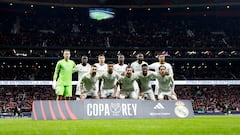 El once inicial del Real Madrid en la eliminatoria de octavos de final de la Copa del Rey contra el Atlético.