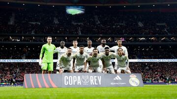 El once inicial del Real Madrid en la eliminatoria de octavos de final de la Copa del Rey contra el Atlético.