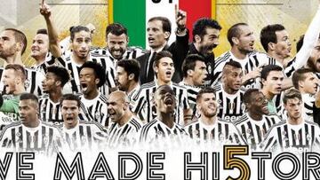 Así celebró la Juventus el título de liga.