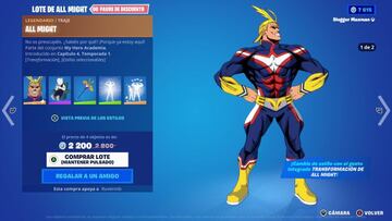 En la versión actual de la tienda de Fortnite, para comprar debemos mantener pulsado un botón en lugar de solo pulsarlo