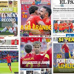 La prensa, ilusionada con la victoria de España