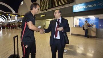 Lopetegui, con Jos&eacute; Castro.