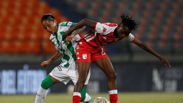 Atlético Nacional ante Independiente Santa Fe por las semifinales de la Liga Femenina BetPlay.