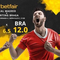 Real Madrid CF vs. SC Braga: horario, TV, estadísticas, clasificación y pronósticos