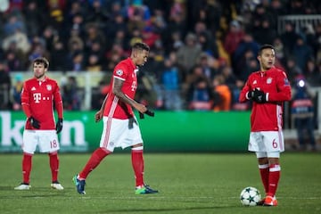 Jerome Boateng was substituted during the UEFA Champions League match between FC Rostov and Bayern Munchen