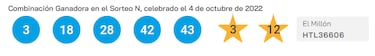 Euromillones: comprobar los resultados del sorteo de hoy, martes 4 de octubre