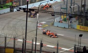 Sebastian Vettel, Daniel Ricciardo y Kimi Raikkonen.