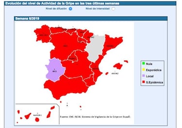 Mapa interactivo de la gripe en España: consulta el riesgo en tu ciudad