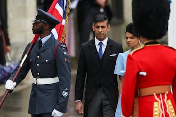 El primer ministro de Gran Bretaña Rishi Sunak y su esposa Akshata Murty.