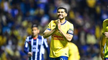 Henry Martin of America during the final first-leg match between America and Monterrey as part of the Torneo Apertura 2024 Liga MX at Cuauhtemoc Stadium, on December 12, 2024 in Puebla, Mexico.