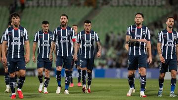 Oliver Torres, German Berterame, Sergio Ramos, Luis Reyes, Lucas Ocampos of Monterrey during the round of 16 second leg match between Monterrey and Vancouver Whitecaps as part of the CONCACAF Champions Cup 2025, at TSM Corona Stadium on March 12, 2025 in Torreon, Coahuila, Mexico.