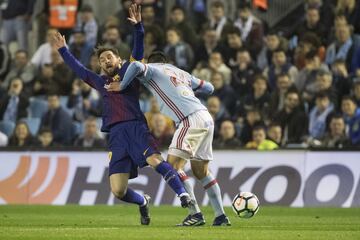 Leo Messi y Facundo Roncaglia.