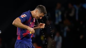 Lewandowski, en el partido ante el Celta.