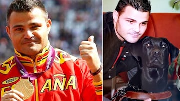 Im&aacute;genes del medallista paral&iacute;mpico espa&ntilde;ol David Casinos celebrando un oro y con su primer perro gu&iacute;a, Ximena, fallecida en julio de 2019 con 15 a&ntilde;os.