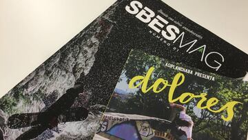 La revista de skate femenino Dolores Skateboard Magazine sobre la revista de snowboard SBES Mag, ambas en papel. 