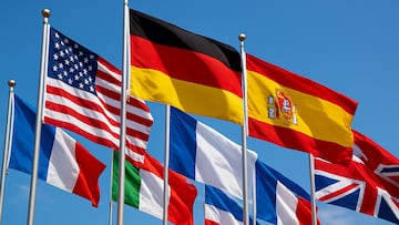 A pair of national flags quietly feature rare touches of pink, hidden in their intricate coat-of-arms details that most people never notice.