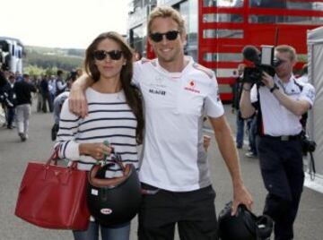 Jenson Button y Jessica Michibata.
PUBLICADA 31/08/12 NA MA37 2COL