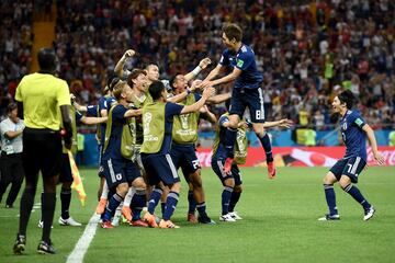 0-1. Genki Haraguchi celebró el primer gol.