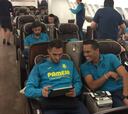 Nos colamos en el avión: así viajó el Villarreal hasta Astaná